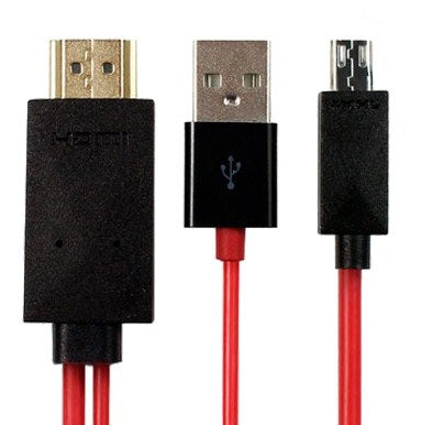 Cable MHL BROBOTIX 017828 - HDMI, Rojo Cable MHL BROBOTIX 017828 - HDMI, Rojo